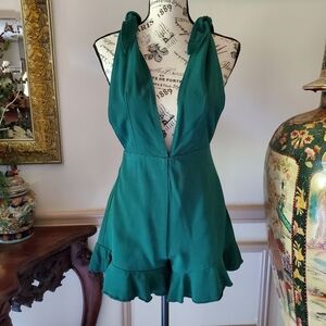 Dazey L.A. Emerald Ruffle Romper